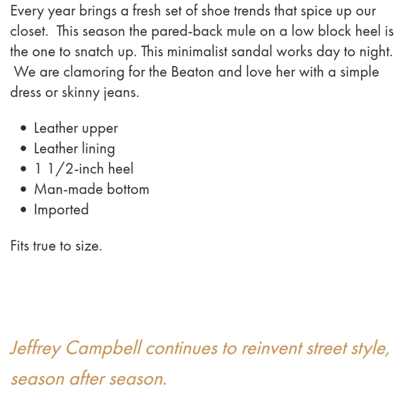 ๐ Jeffrey Campbell beaton mules in rust size 6.5 - Picture 4 of 6